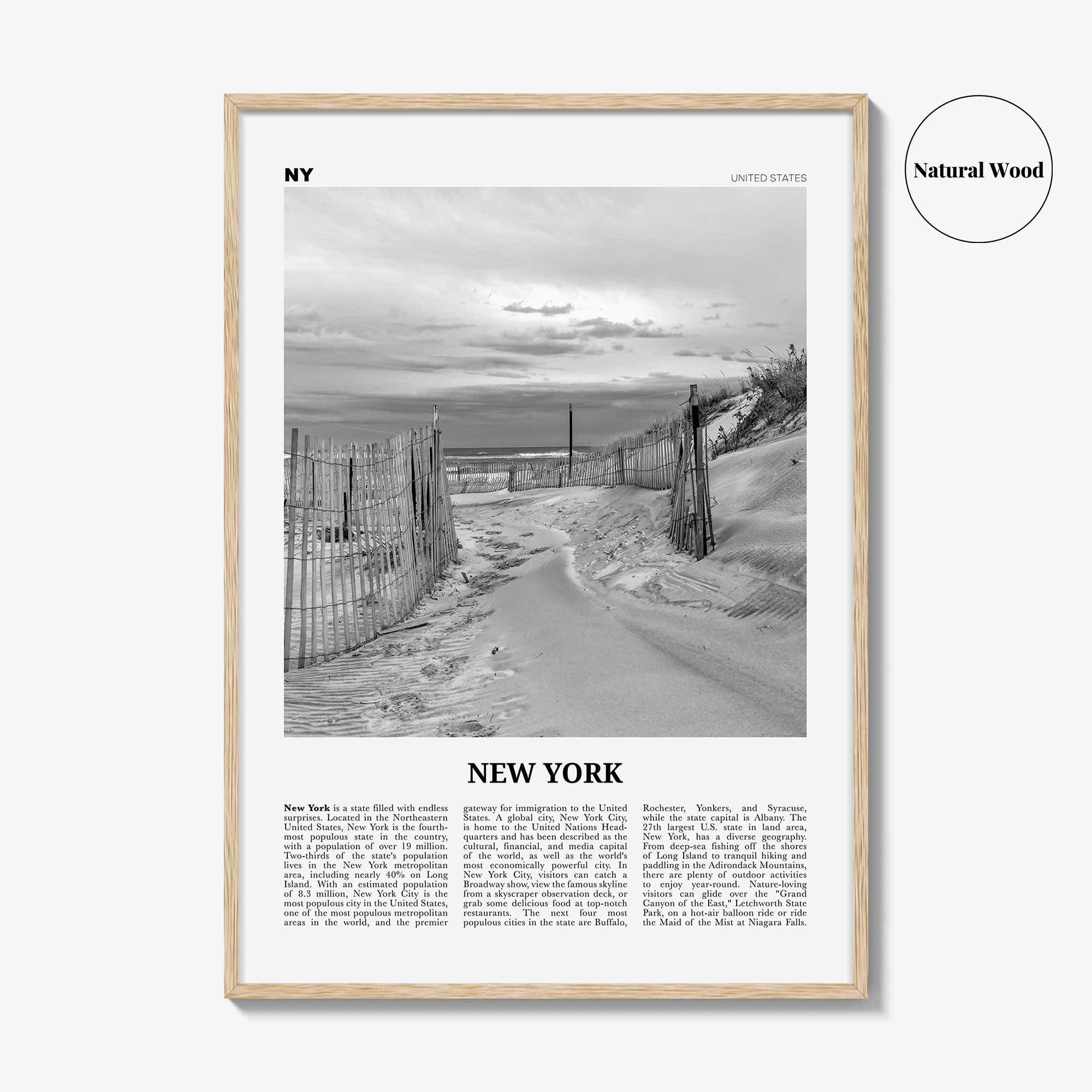 New York State Print Black and White No 3, New York Wall Art, New York Poster, New York Photo, New York Wall Décor, New York Map