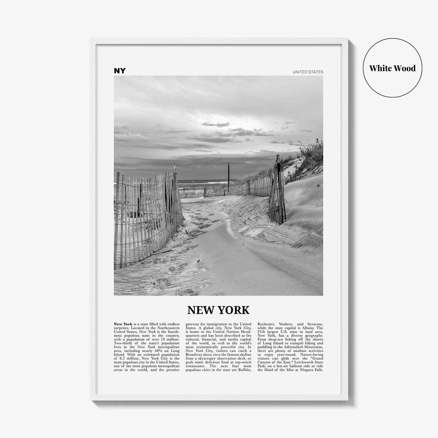 New York State Print Black and White No 3, New York Wall Art, New York Poster, New York Photo, New York Wall Décor, New York Map