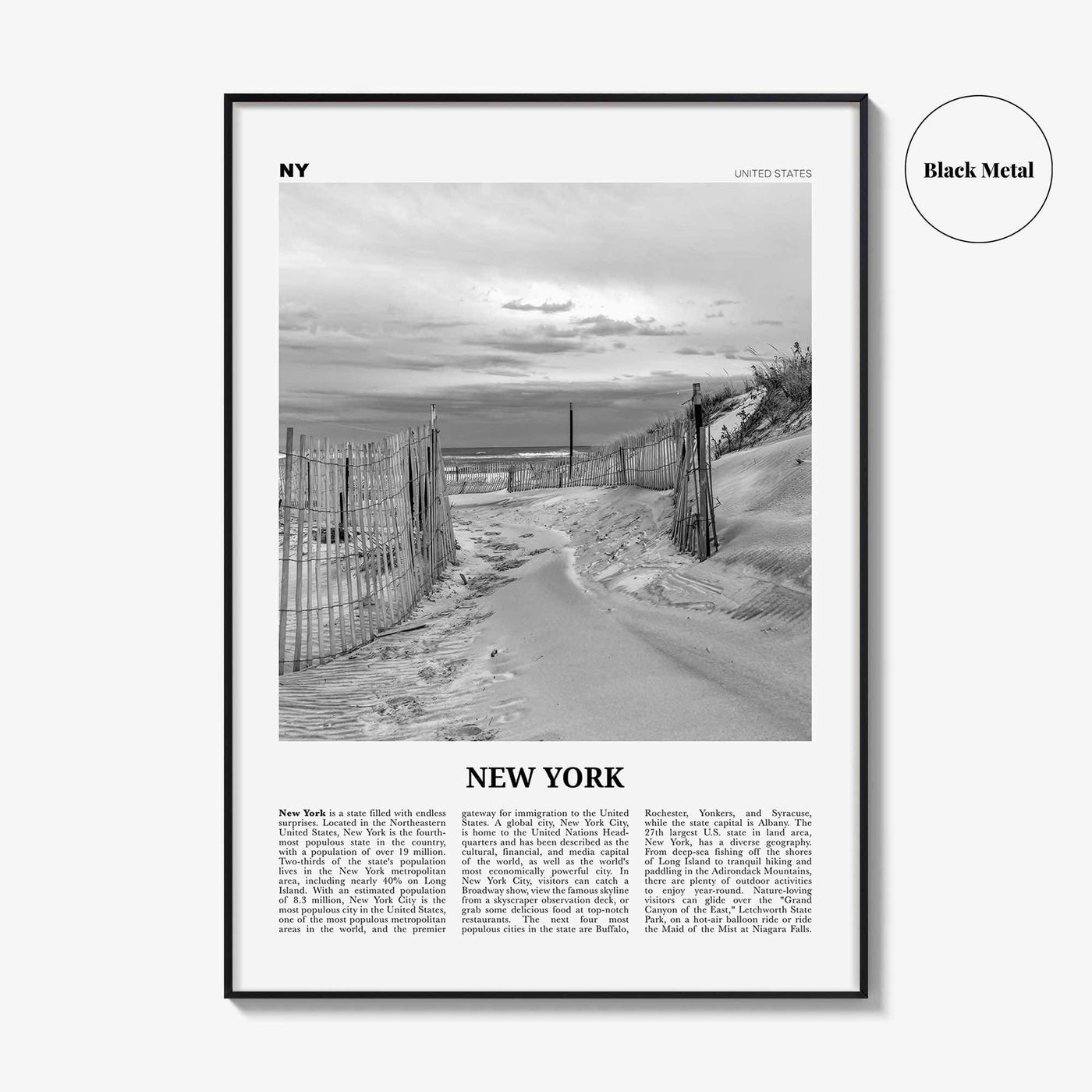 New York State Print Black and White No 3, New York Wall Art, New York Poster, New York Photo, New York Wall Décor, New York Map