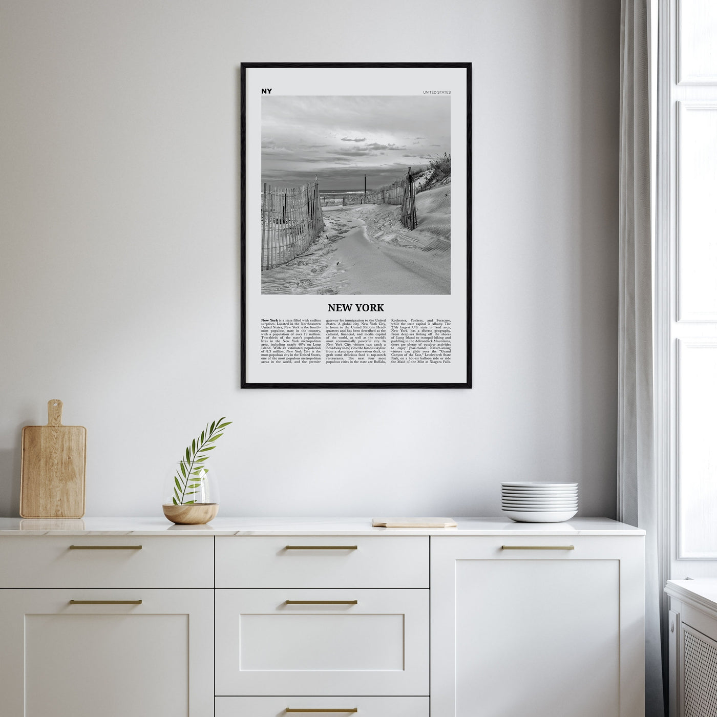 New York (State) Travel B&W No 3 Poster