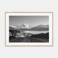 New Zealand Landscape B&W Poster