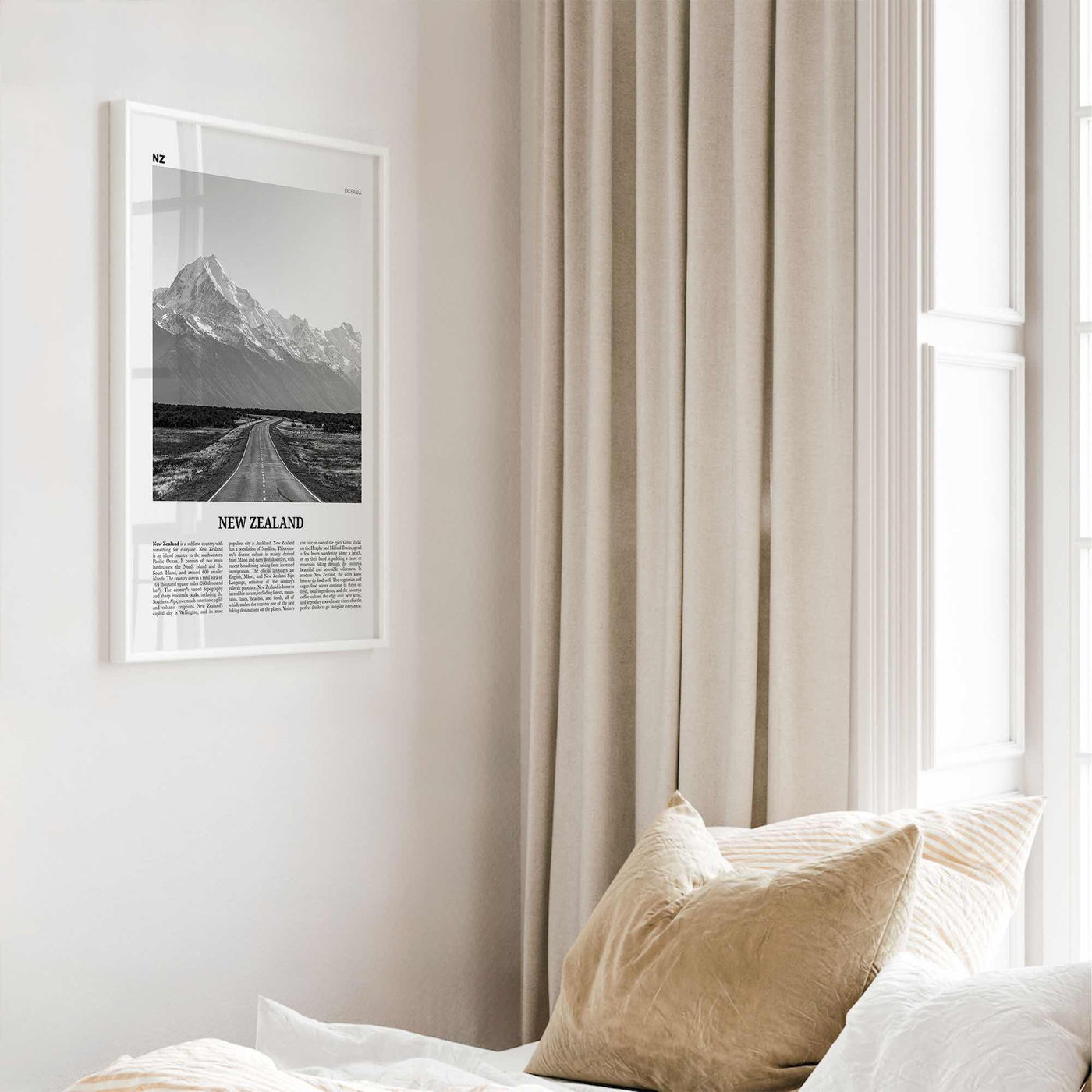 New Zealand Print Black and White No 1, New Zealand Wall Art, New Zealand Poster, New Zealand Photo, NZ, Wellington, Auckland, Oceania