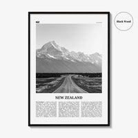New Zealand Print Black and White No 1, New Zealand Wall Art, New Zealand Poster, New Zealand Photo, NZ, Wellington, Auckland, Oceania
