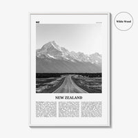 New Zealand Print Black and White No 1, New Zealand Wall Art, New Zealand Poster, New Zealand Photo, NZ, Wellington, Auckland, Oceania