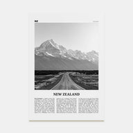 New Zealand Travel B&W No 1 Poster