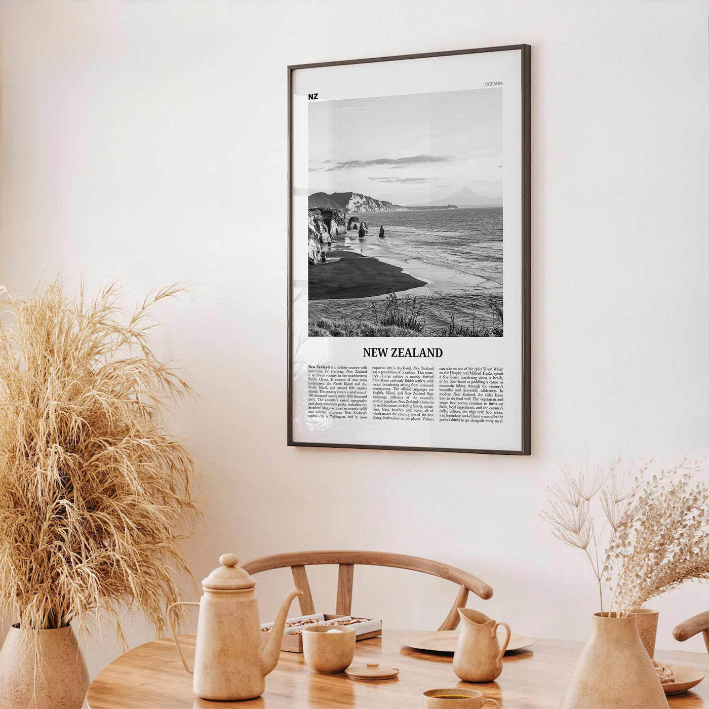 New Zealand Print Black and White No 2, New Zealand Wall Art, New Zealand Poster, New Zealand Photo, NZ, Wellington, Auckland, Oceania