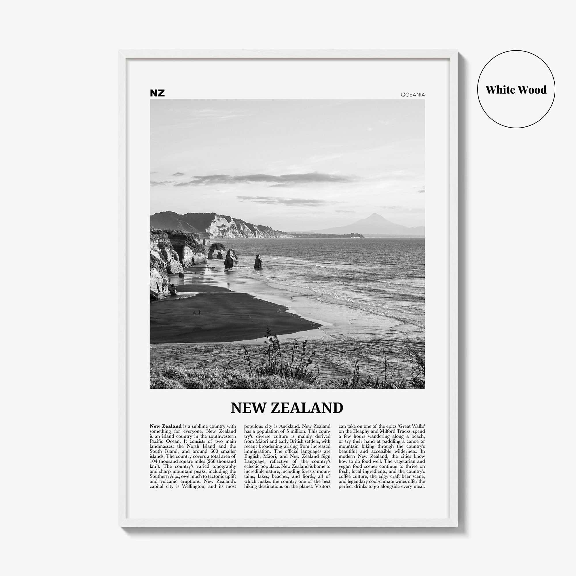 New Zealand Print Black and White No 2, New Zealand Wall Art, New Zealand Poster, New Zealand Photo, NZ, Wellington, Auckland, Oceania
