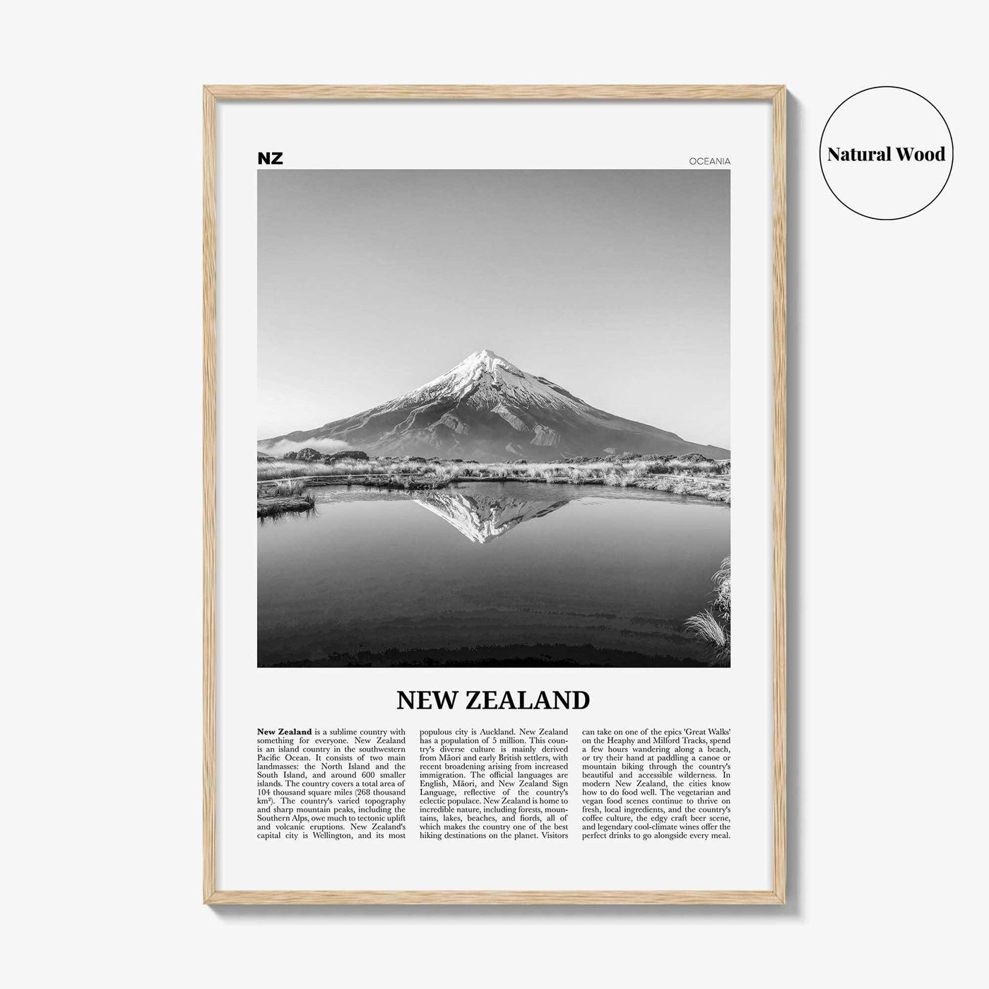 New Zealand Print Black and White No 3, New Zealand Wall Art, New Zealand Poster, New Zealand Photo, NZ, Wellington, Auckland, Oceania