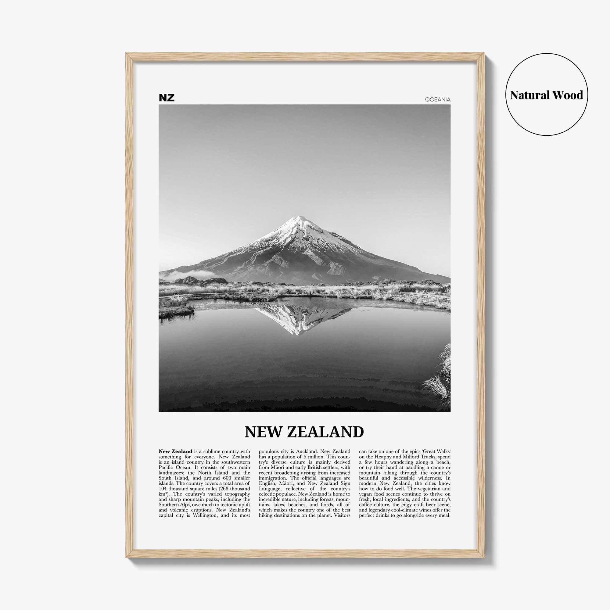 New Zealand Print Black and White No 3, New Zealand Wall Art, New Zealand Poster, New Zealand Photo, NZ, Wellington, Auckland, Oceania