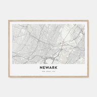 Newark Map Landscape Poster