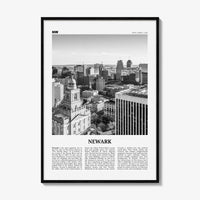 Newark Print Black and White, Newark Wall Art, Newark Poster, Newark Photo, Newark Wall Décor, New Jersey, USA, United States, North America