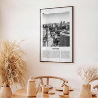 Newark Print Black and White, Newark Wall Art, Newark Poster, Newark Photo, Newark Wall Décor, New Jersey, USA, United States, North America
