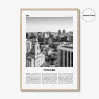 Newark Print Black and White, Newark Wall Art, Newark Poster, Newark Photo, Newark Wall Décor, New Jersey, USA, United States, North America