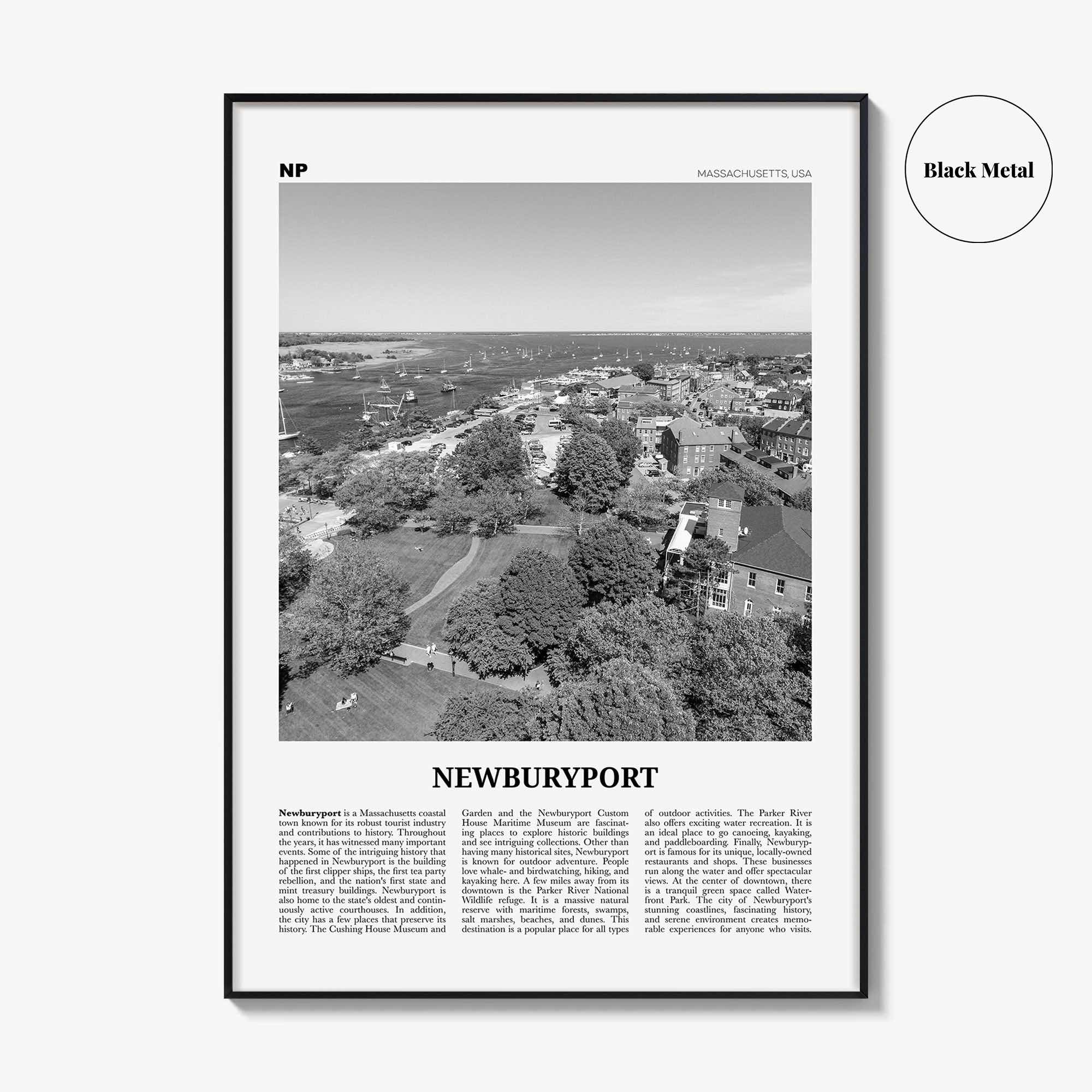 Newburyport Print Black and White, Newburyport Wall Art, Newburyport Poster, Newburyport Photo, Newburyport Map, Newburyport Wall Decor,