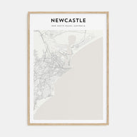 Newcastle, Australia Map Portrait Poster
