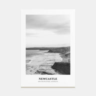 Newcastle, Australia Portrait B&W Poster