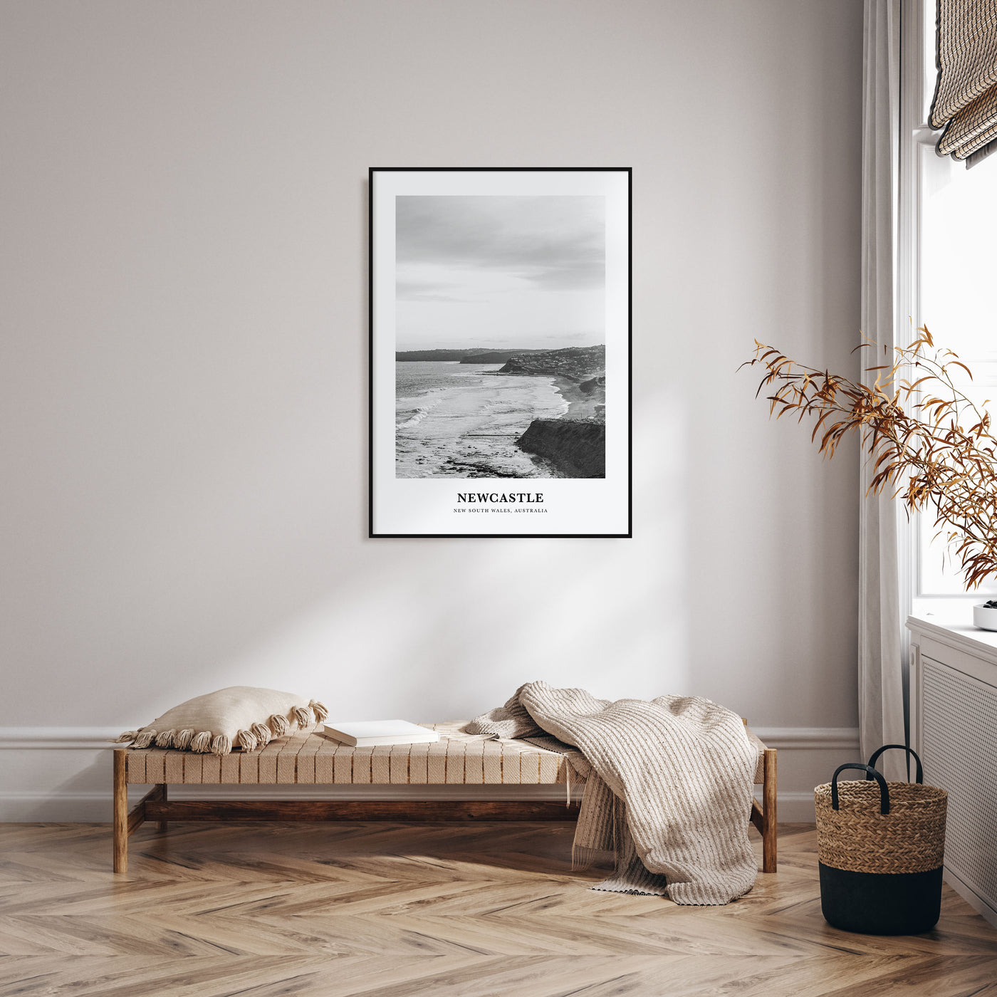 Newcastle, Australia Portrait B&W Poster