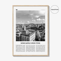 Newcastle upon Tyne Print Black and White, Newcastle Print, Newcastle Wall Art, Newcastle Poster, England, UK, United Kingdom, Europe