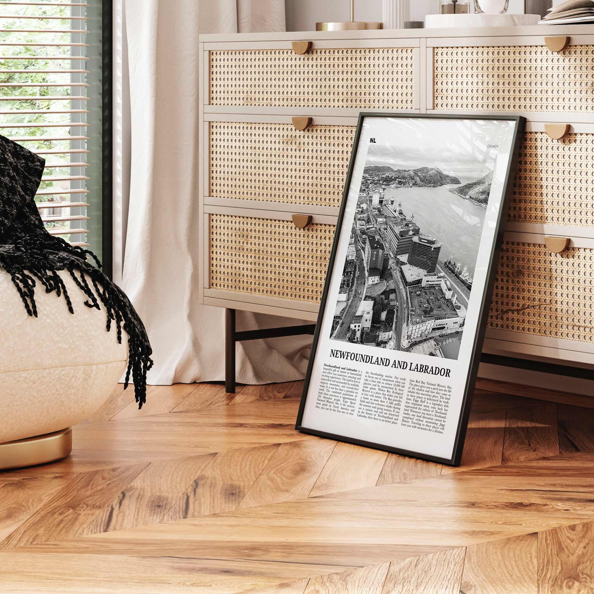 Newfoundland and Labrador Print Black and White, Newfoundland and Labrador Wall Art, Newfoundland and Labrador Poster, Canada