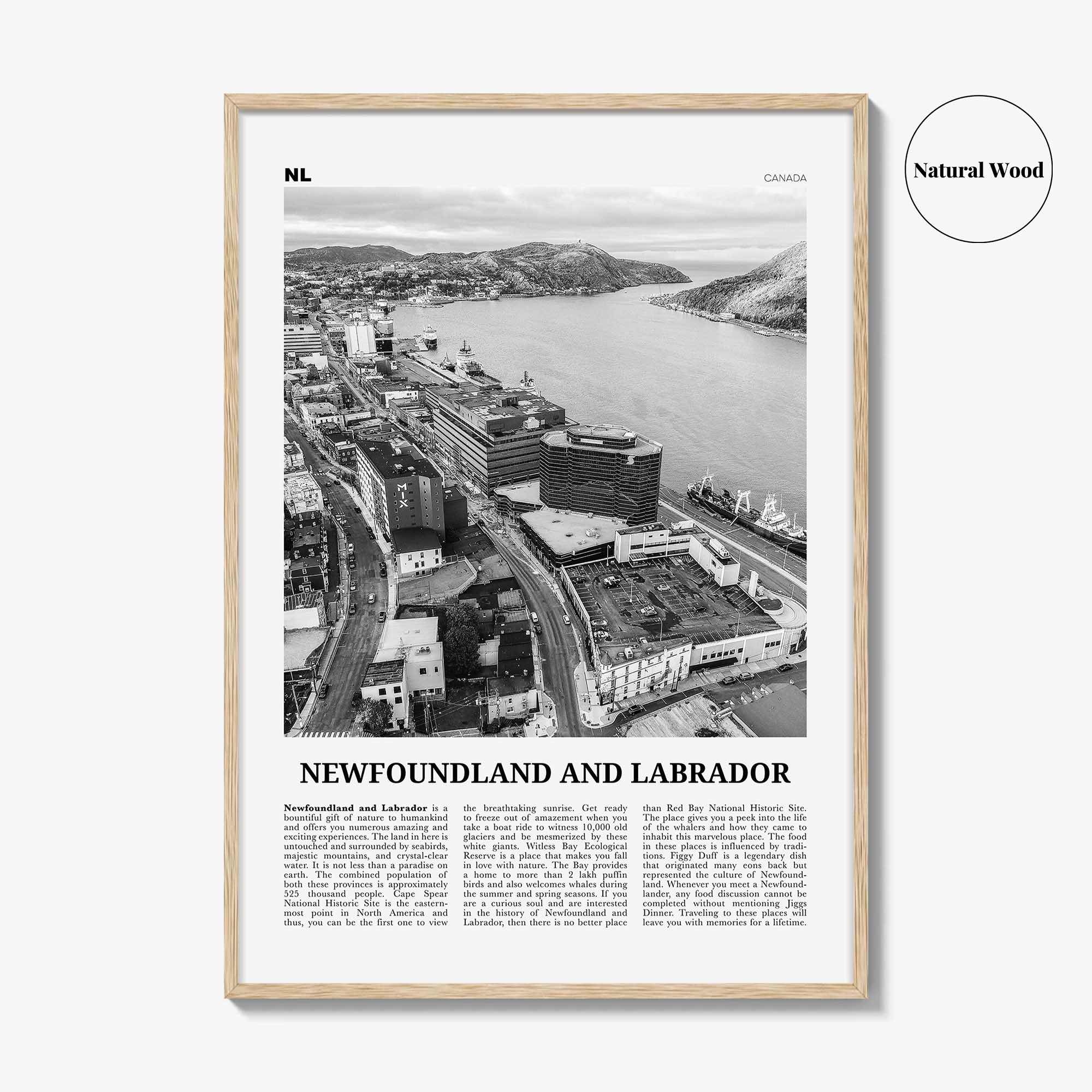 Newfoundland and Labrador Print Black and White, Newfoundland and Labrador Wall Art, Newfoundland and Labrador Poster, Canada
