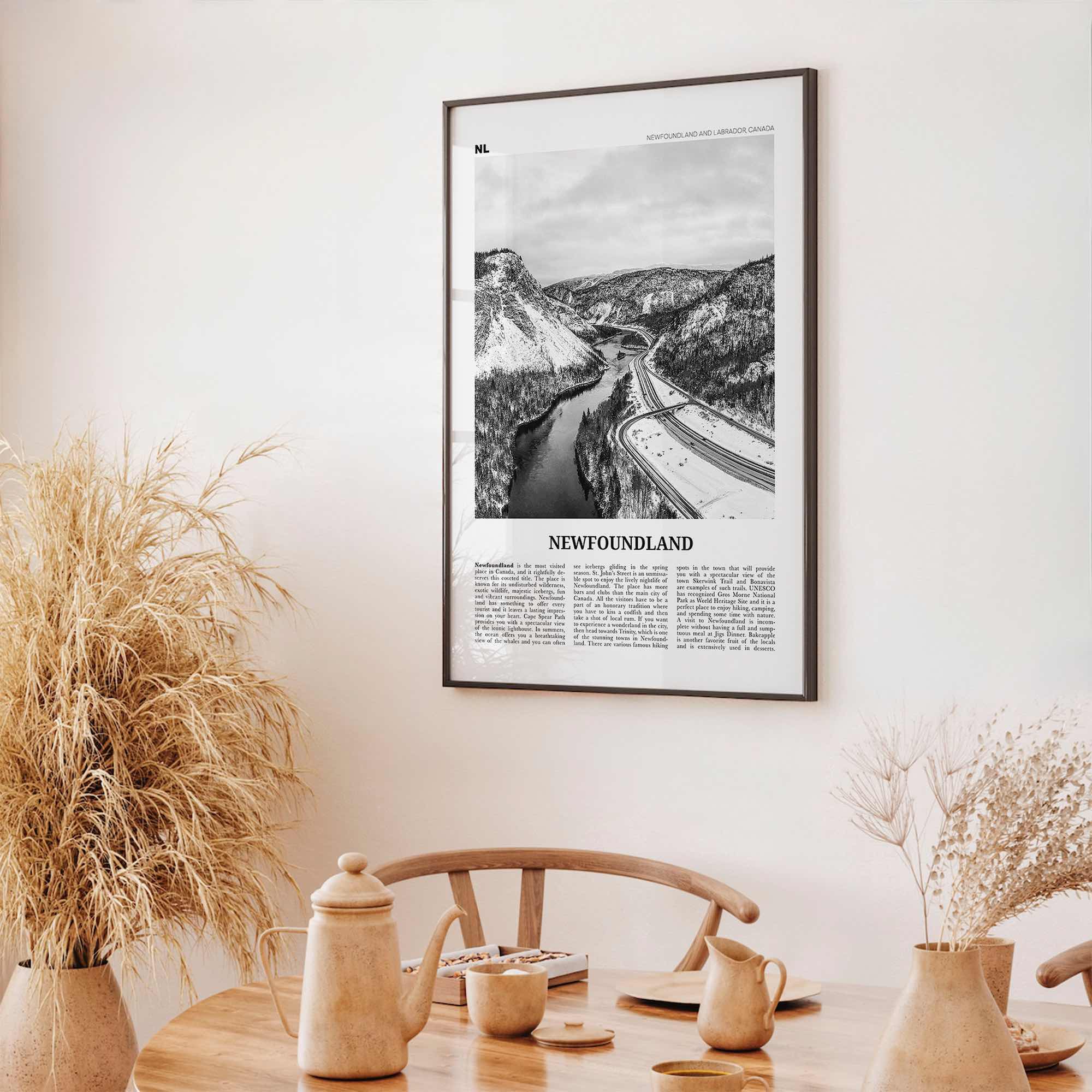 Newfoundland Print Black and White, Newfoundland Wall Art, Newfoundland Poster, Newfoundland Photo, Newfoundland Wall Décor, Canada