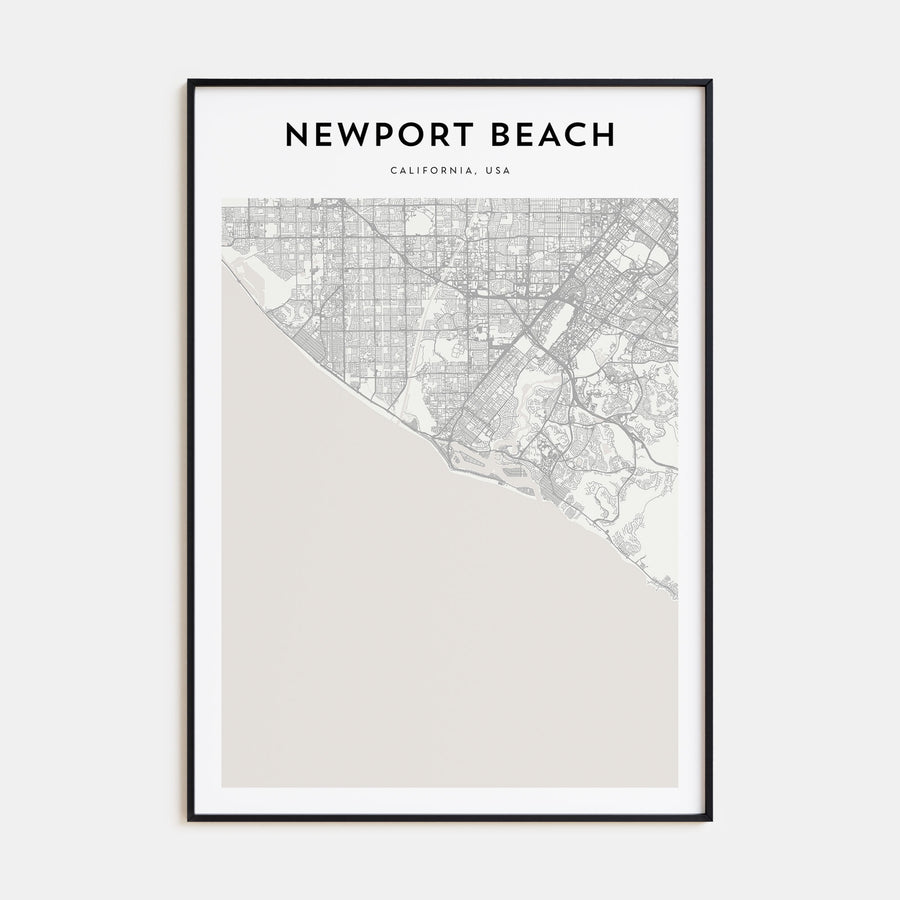 Newport Beach Map Portrait Poster