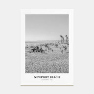 Newport Beach Portrait B&W No 1 Poster
