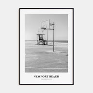 Newport Beach Portrait B&W No 2 Poster