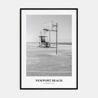 Newport Beach Portrait B&W No 2 Poster