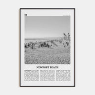 Newport Beach Travel B&W No 1 Poster