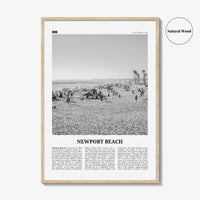 Newport Beach Print Black and White No 1, Newport Beach Wall Art, Newport Beach Poster, Orange County, California, USA, United States