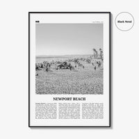 Newport Beach Print Black and White No 1, Newport Beach Wall Art, Newport Beach Poster, Orange County, California, USA, United States