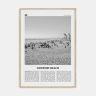 Newport Beach Travel B&W No 1 Poster