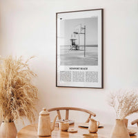 Newport Beach Print Black and White No 2, Newport Beach Wall Art, Newport Beach Poster, Orange County, California, USA, United States