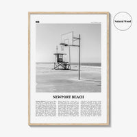 Newport Beach Print Black and White No 2, Newport Beach Wall Art, Newport Beach Poster, Orange County, California, USA, United States