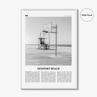 Newport Beach Print Black and White No 2, Newport Beach Wall Art, Newport Beach Poster, Orange County, California, USA, United States