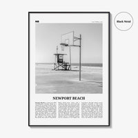 Newport Beach Print Black and White No 2, Newport Beach Wall Art, Newport Beach Poster, Orange County, California, USA, United States
