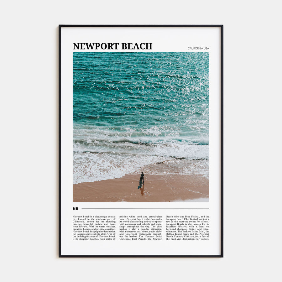 Newport Beach Travel Color Poster