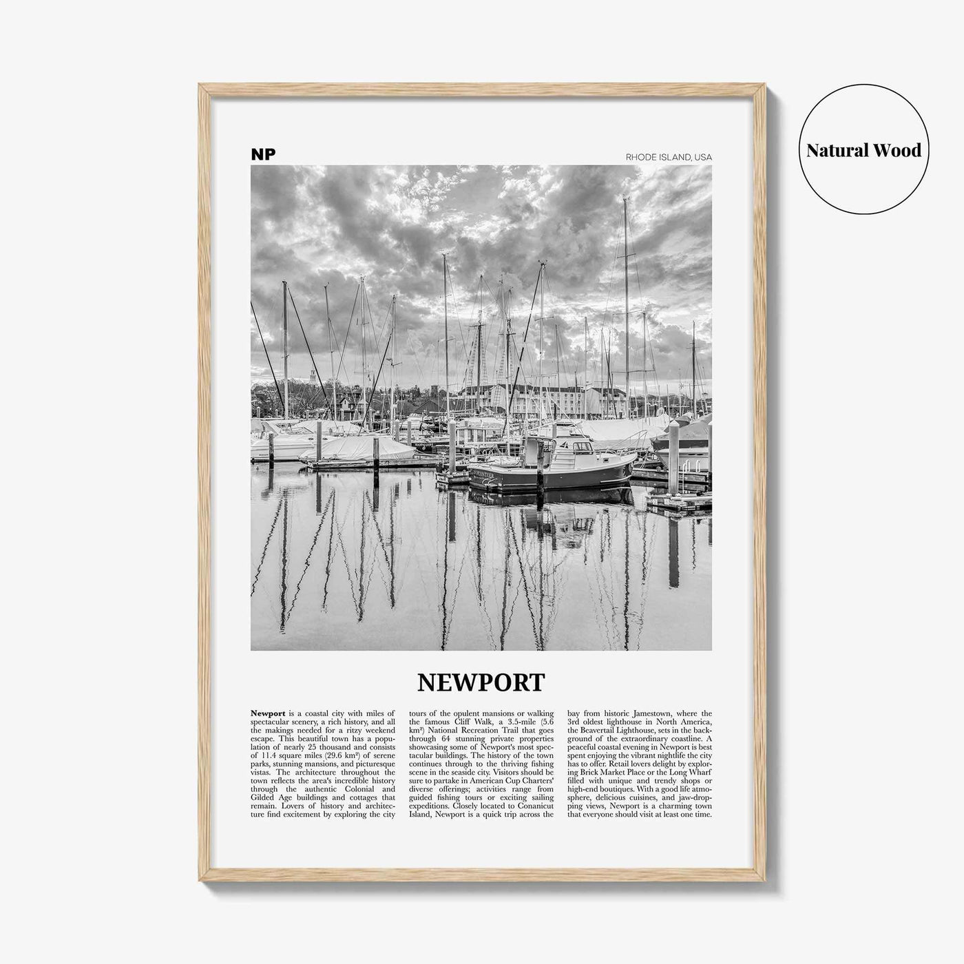 Newport Print Black and White, Newport Wall Art, Newport Poster, Newport Photo, Newport Wall Décor, Rhode Island, USA, United States