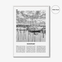 Newport Print Black and White, Newport Wall Art, Newport Poster, Newport Photo, Newport Wall Décor, Rhode Island, USA, United States