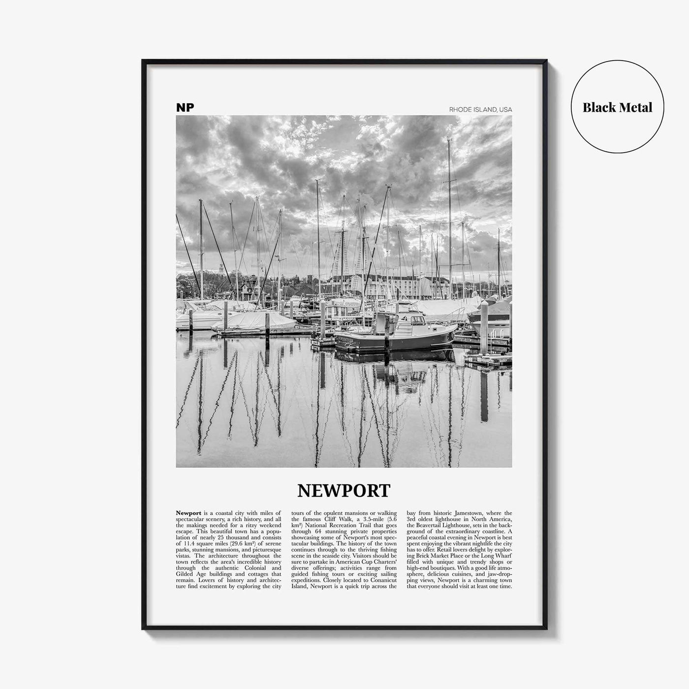 Newport Print Black and White, Newport Wall Art, Newport Poster, Newport Photo, Newport Wall Décor, Rhode Island, USA, United States