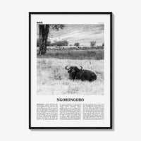Ngorongoro Print Black and White, Ngorongoro Wall Art, Ngorongoro Poster, Ngorongoro Photo, Ngorongoro Wall Décor, Ngorongoro Map, Tanzania