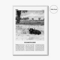 Ngorongoro Print Black and White, Ngorongoro Wall Art, Ngorongoro Poster, Ngorongoro Photo, Ngorongoro Wall Décor, Ngorongoro Map, Tanzania
