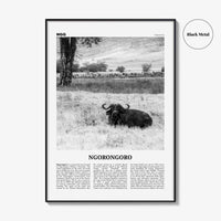 Ngorongoro Print Black and White, Ngorongoro Wall Art, Ngorongoro Poster, Ngorongoro Photo, Ngorongoro Wall Décor, Ngorongoro Map, Tanzania