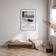 Ngorongoro Travel B&W Poster