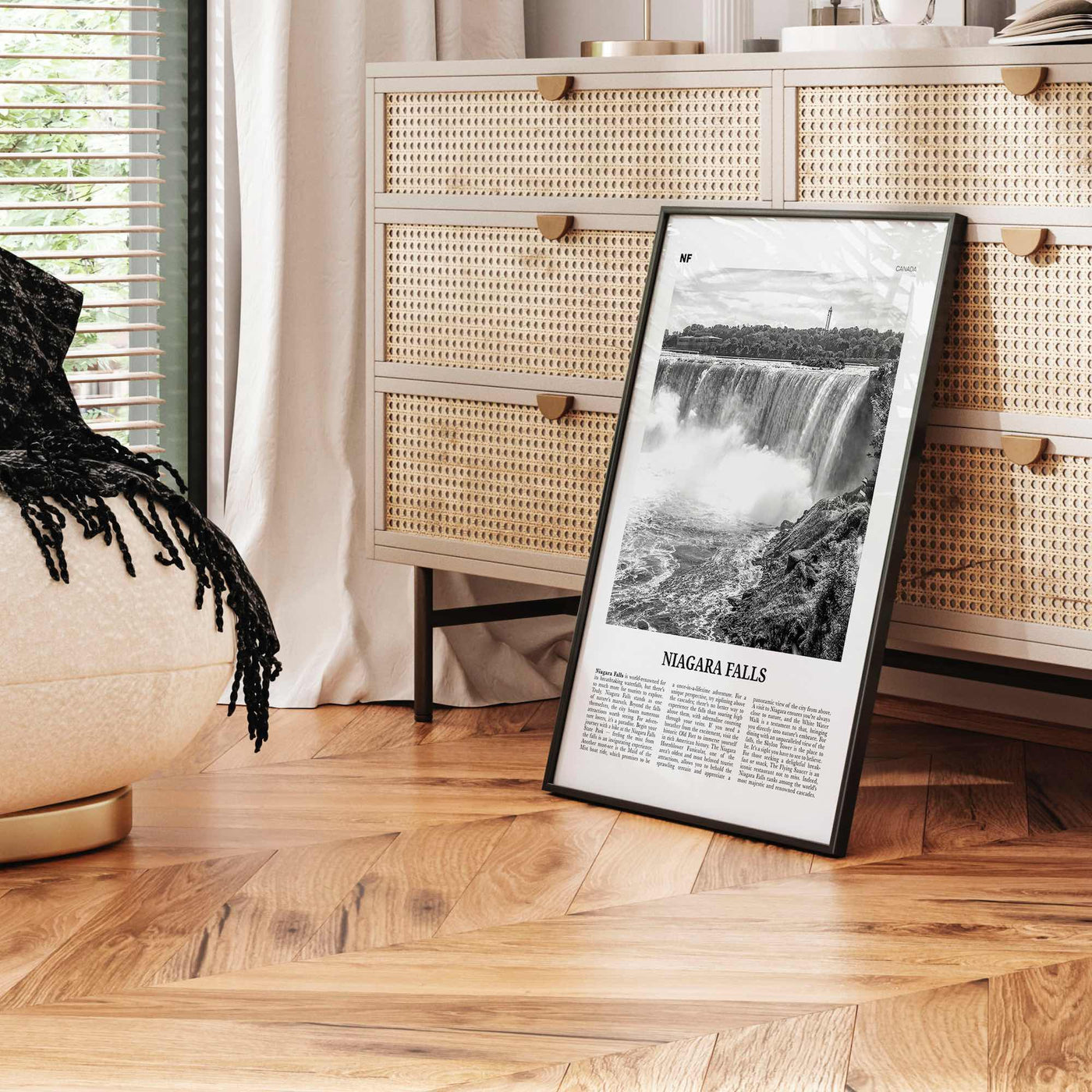 Niagara Falls Print Black and White Canada, Niagara Falls Wall Art, Niagara Falls Poster, Niagara Falls Photo, United States