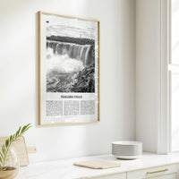 Niagara Falls Print Black and White North America, Niagara Falls Wall Art, Niagara Falls Poster, Niagara Falls Photo, Canada, United States
