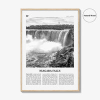Niagara Falls Print Black and White North America, Niagara Falls Wall Art, Niagara Falls Poster, Niagara Falls Photo, Canada, United States