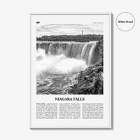 Niagara Falls Print Black and White North America, Niagara Falls Wall Art, Niagara Falls Poster, Niagara Falls Photo, Canada, United States