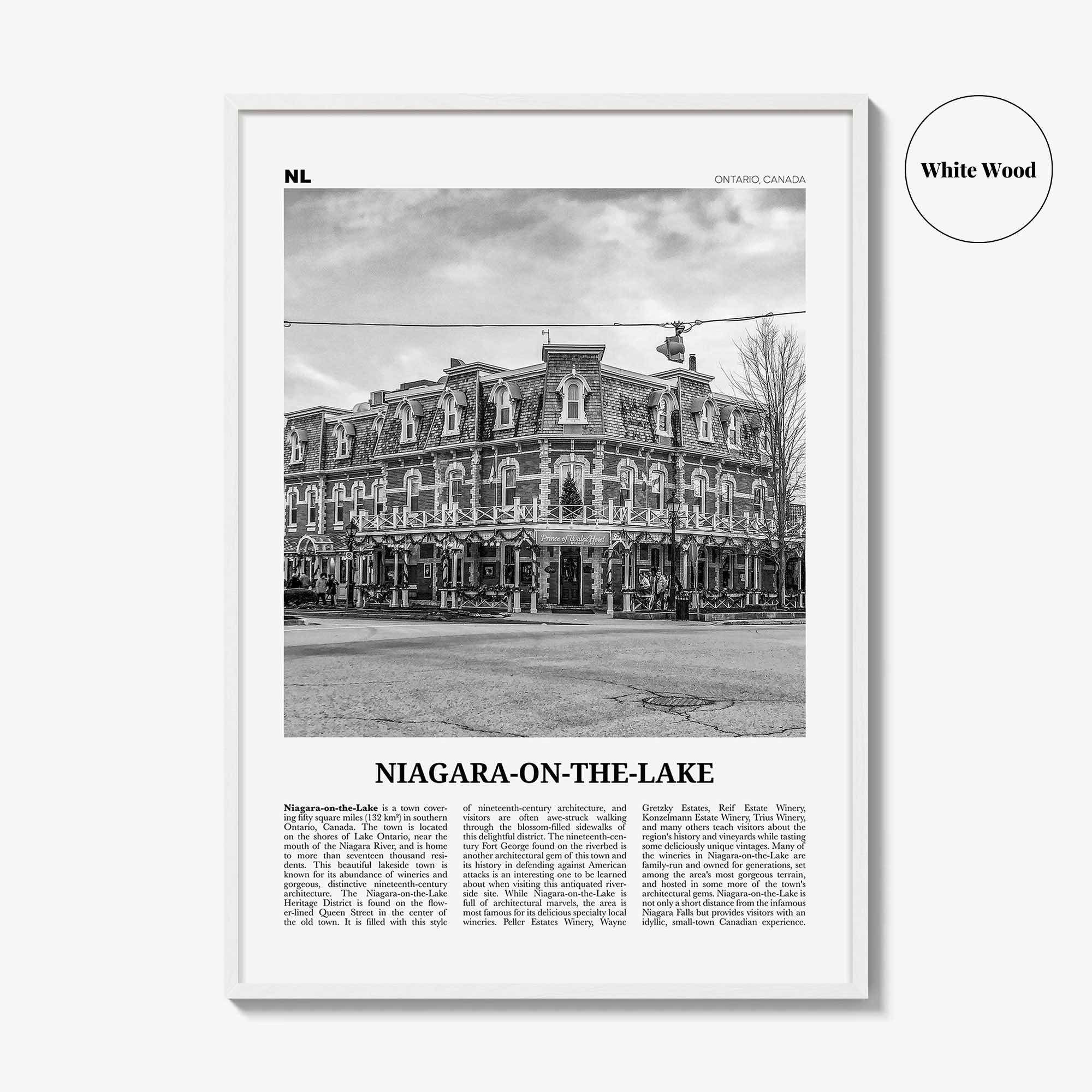 Niagara On The Lake Print Black and White, Niagara on the Lake Wall Art, Niagara on the Lake Poster, Niagara on the Lake Photo,